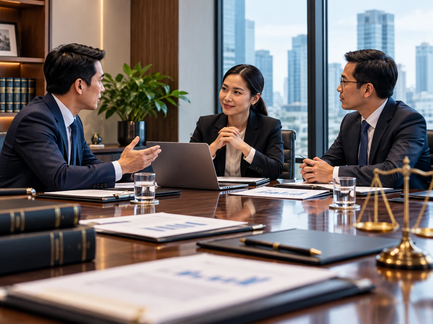 Minh họa các bên trao đổi về giải quyết tranh chấp